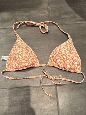 Aerie Floral Triangle Bikini Top